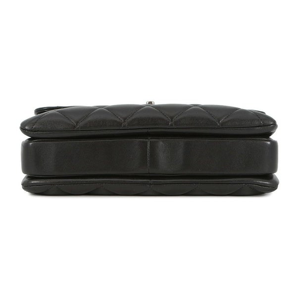 シャネル ハンドバッグ ココマーク マトラッセ トレンディCC トップハンドル ラムスキン A92236 2way チェーンショルダー 黒