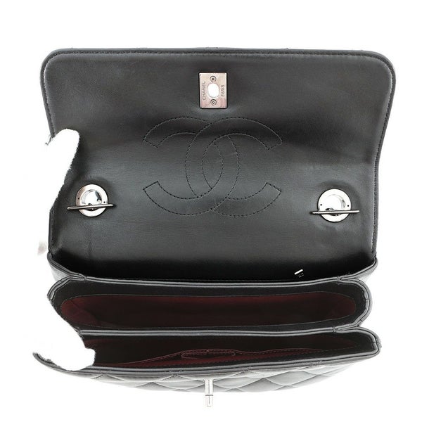 シャネル ハンドバッグ ココマーク マトラッセ トレンディCC トップハンドル ラムスキン A92236 2way チェーンショルダー 黒