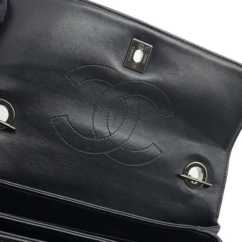 シャネル ハンドバッグ ココマーク マトラッセ トレンディCC トップハンドル ラムスキン A92236 2way チェーンショルダー 黒