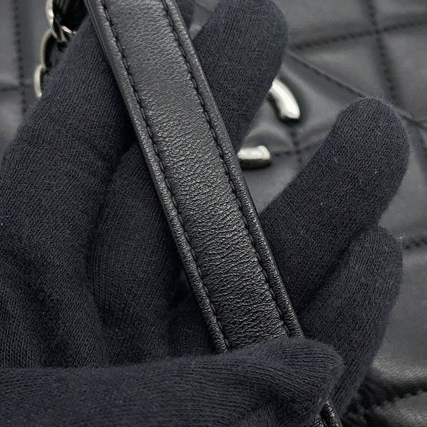 シャネル ハンドバッグ ココマーク マトラッセ トレンディCC トップハンドル ラムスキン A92236 2way チェーンショルダー 黒