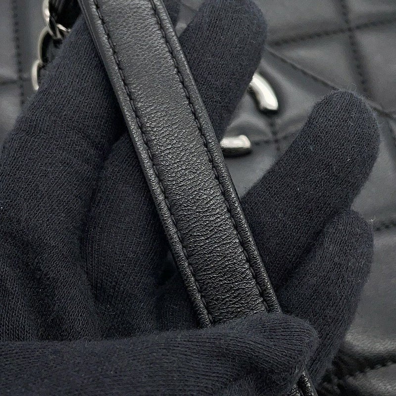 シャネル ハンドバッグ ココマーク マトラッセ トレンディCC トップハンドル ラムスキン A92236 2way チェーンショルダー 黒