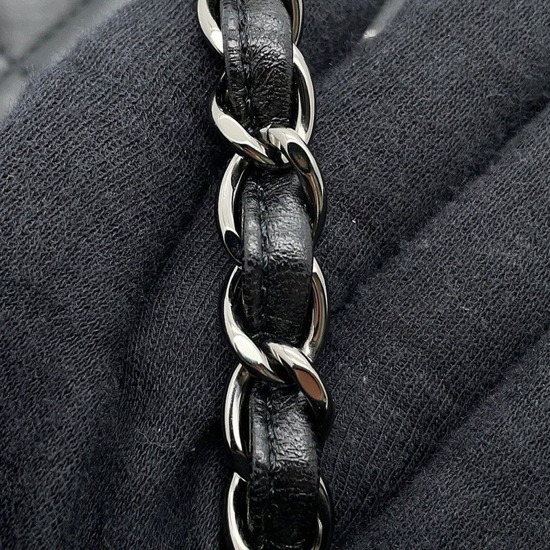 シャネル ハンドバッグ ココマーク マトラッセ トレンディCC トップハンドル ラムスキン A92236 2way チェーンショルダー 黒