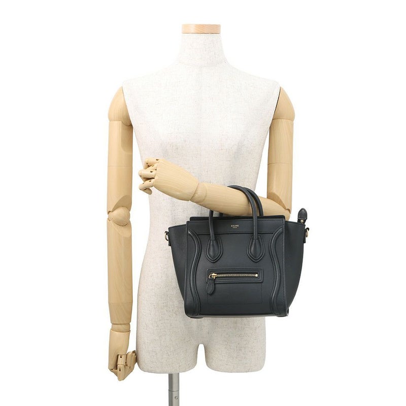 セリーヌ ハンドバッグ ラゲージシリーズ ナノショッパー 168243 CELINE 2way 黒