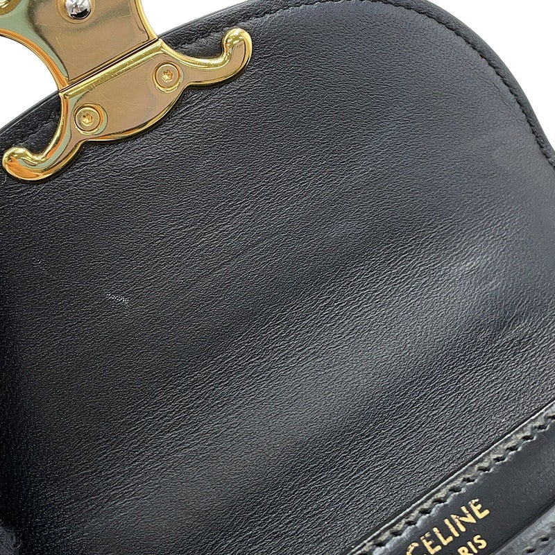 セリーヌ ハンドバッグ トリオンフ ミニ ブザス クレア 10L063 CELINE ミニバッグ 黒 2way