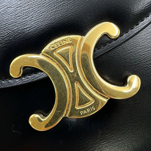 セリーヌ ハンドバッグ トリオンフ ミニ ブザス クレア 10L063 CELINE ミニバッグ 黒 2way