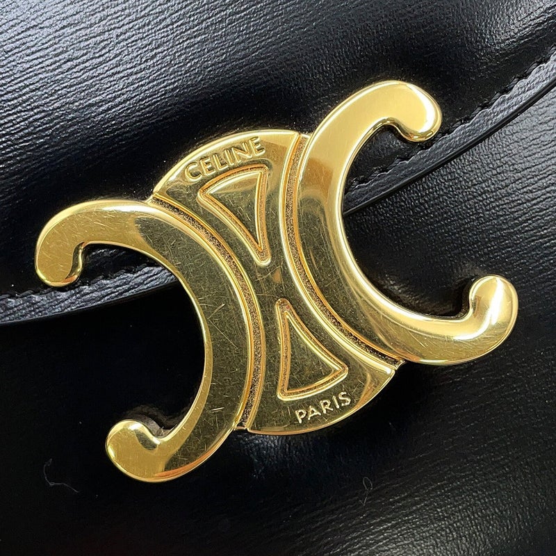 セリーヌ ハンドバッグ トリオンフ ミニ ブザス クレア 10L063 CELINE ミニバッグ 黒 2way