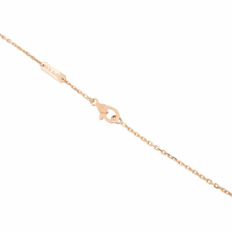 ヴァンクリーフ&アーペル ネックレス ヴィンテージアルハンブラ シルバーオブシディアン ダイヤ 1P K18PG VCARP9T00