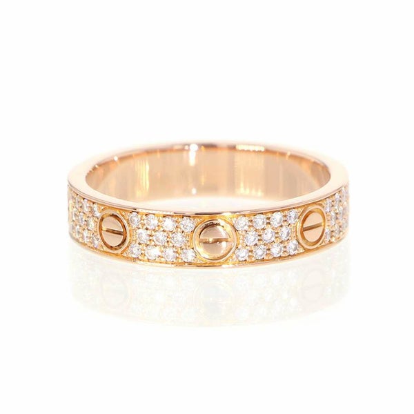 カルティエ リング ミニラブリング パヴェダイヤ ダイヤモンド K18PGピンクゴールド リングサイズ51 B4085851 Cartier 指輪