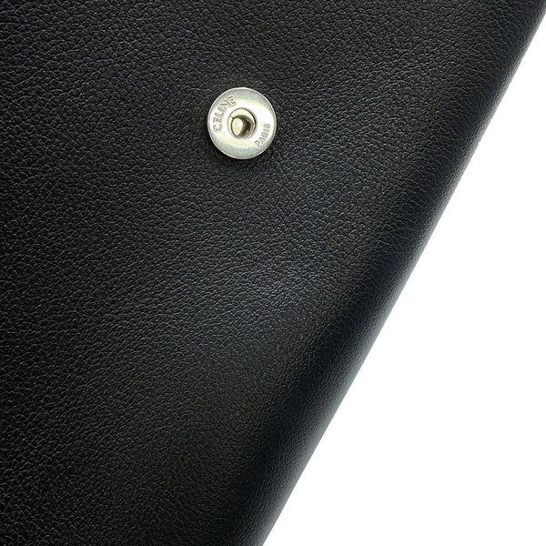 セリーヌ チェーンショルダーバッグ トリオンフ ヴィクトワール ミディアム カーフレザー 115853 CELINE 黒