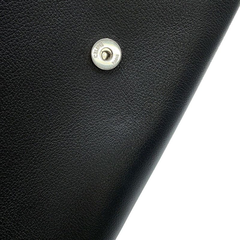 セリーヌ チェーンショルダーバッグ トリオンフ ヴィクトワール ミディアム カーフレザー 115853 CELINE 黒