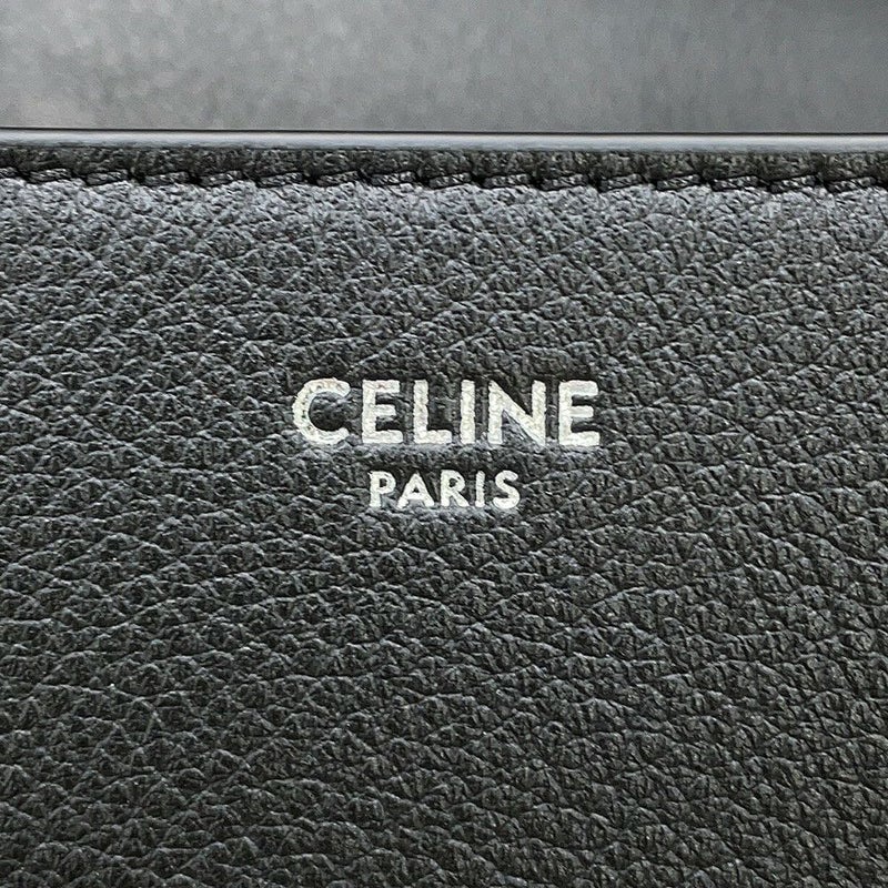 セリーヌ チェーンショルダーバッグ トリオンフ ヴィクトワール ミディアム カーフレザー 115853 CELINE 黒