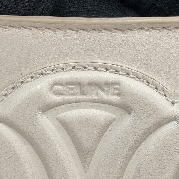 セリーヌ ショルダーバッグ キュイル トリオンフ レザー 198153 CELINE ワンショルダー 白