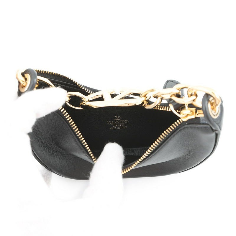 ヴァレンティノ・ガラヴァーニ ハンドバッグ Vロゴ ムーン VALENTINO 黒