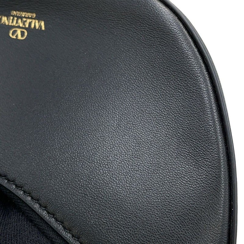 ヴァレンティノ・ガラヴァーニ ハンドバッグ Vロゴ ムーン VALENTINO 黒