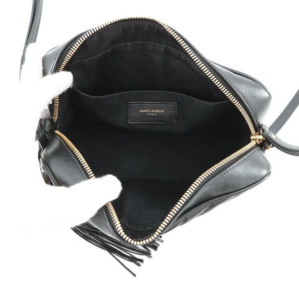 サンローランパリ ショルダーバッグ ルー カメラバッグ レザー 612544 SAINT LAURENT PARIS 黒 タッセル付き