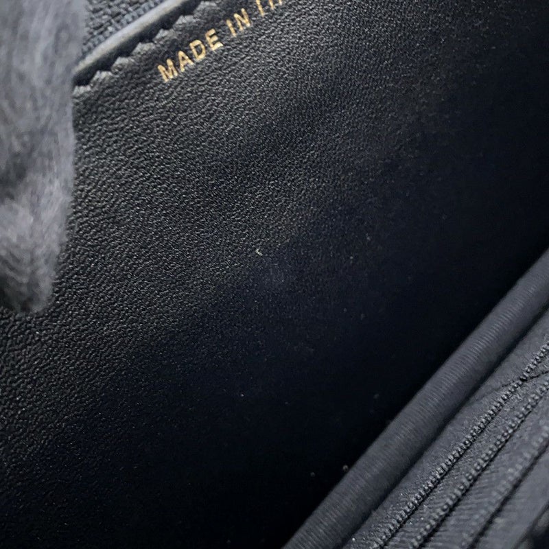 シャネル チェーンウォレット マトラッセ パール ココマーク ラムスキン AP2579 CHANEL 財布 黒