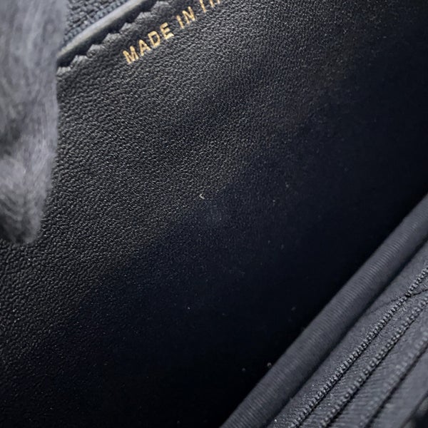 シャネル チェーンウォレット マトラッセ パール ココマーク ラムスキン AP2579 CHANEL 財布 黒