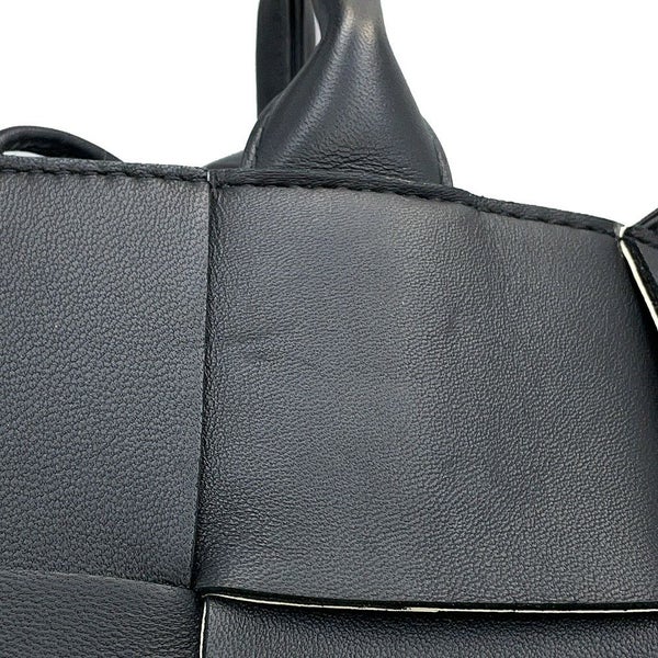 ボッテガヴェネタ ハンドバッグ マキシイントレチャート キャンディ アルコ レザー 729029 BOTTEGA VENETA 2way 黒 白