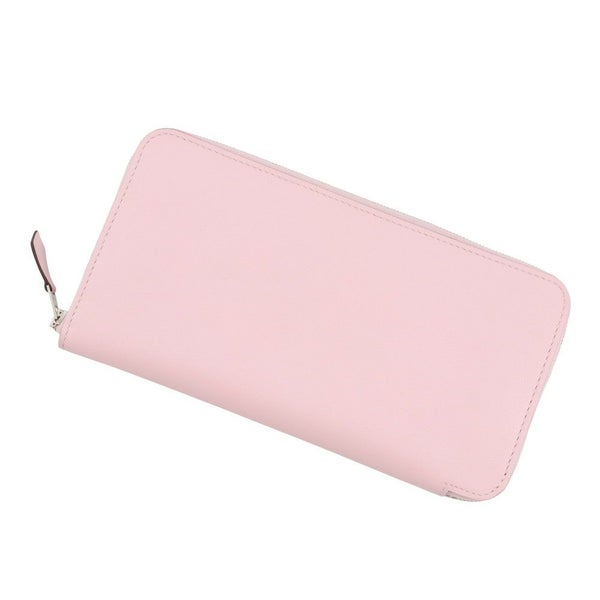 エルメス 長財布 アザップロング クラシック ローズサクラ/シルバー金具 スイフト X刻印 財布