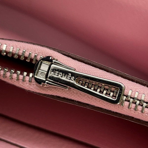 エルメス 長財布 アザップロング クラシック ローズサクラ/シルバー金具 スイフト X刻印 財布