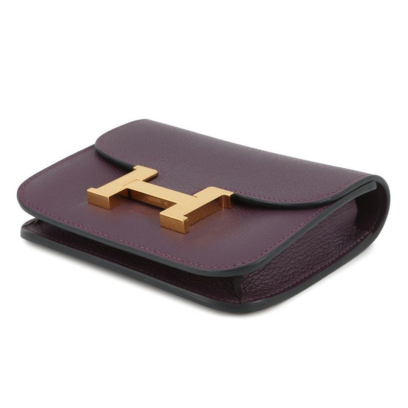 エルメス 財布 コンスタンス スリム カシス/ブルーロイヤル/ゴールド金具 エバーカラー U刻印 財布