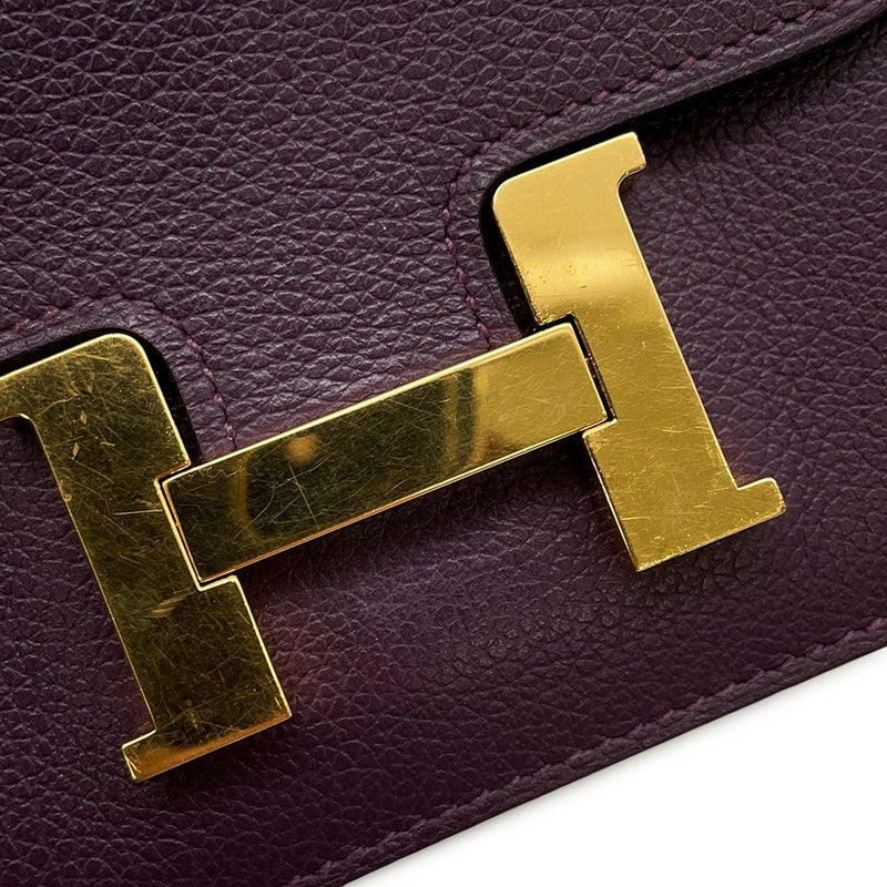 エルメス 財布 コンスタンス スリム カシス/ブルーロイヤル/ゴールド金具 エバーカラー U刻印 財布