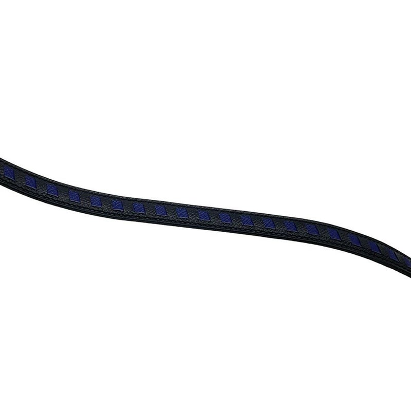 エルメス ショルダーストラップ バンドリエールトレサージュドゥキュイール ブラック/ブルーアンクル/ゴールド金具 エプソン C刻印 黒