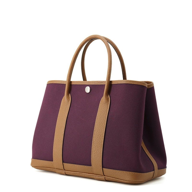 エルメス トートバッグ ガーデンパーティTPM カシス/アルザン/シルバー金具 トワルオフィシエ/ネゴンダ B刻印