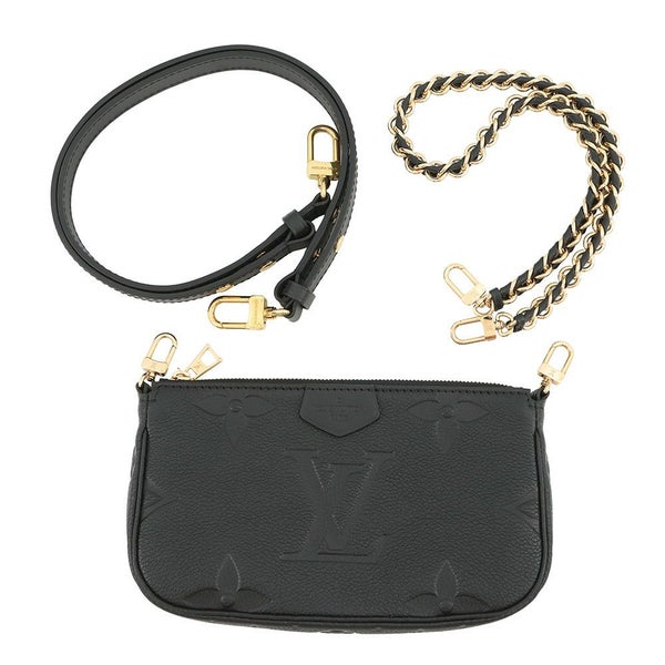 ルイヴィトン ショルダーバッグ モノグラム・アンプラント ミュルティ・ポシェット・アクセソワール M80399 LOUIS VUITTON 黒 ブラック