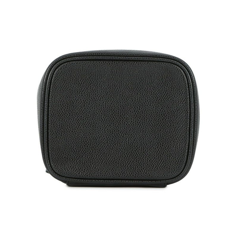 シャネル バニティバッグ ココマーク キャビアスキン 縦型 A01998 CHANEL 化粧ポーチ コスメポーチ 黒