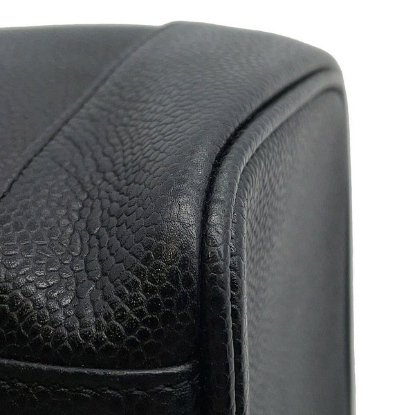 シャネル バニティバッグ ココマーク キャビアスキン 縦型 A01998 CHANEL 化粧ポーチ コスメポーチ 黒