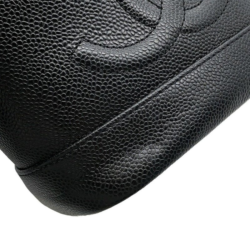 シャネル バニティバッグ ココマーク キャビアスキン 縦型 A01998 CHANEL 化粧ポーチ コスメポーチ 黒