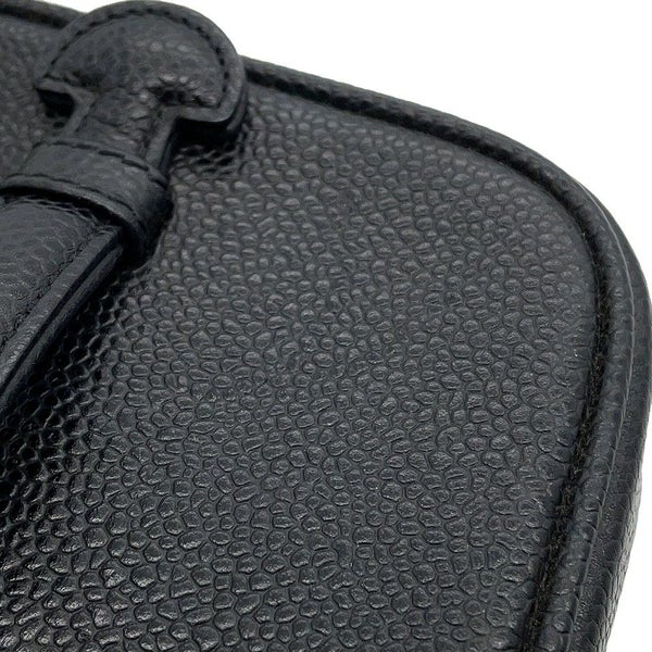 シャネル バニティバッグ ココマーク キャビアスキン 縦型 A01998 CHANEL 化粧ポーチ コスメポーチ 黒