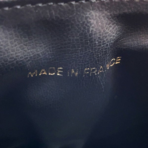 シャネル バニティバッグ ココマーク キャビアスキン 縦型 A01998 CHANEL 化粧ポーチ コスメポーチ 黒