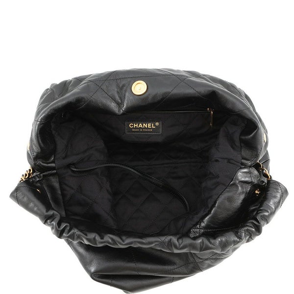 シャネル チェーンショルダーバッグ CHANEL22 スモール シャイニーカーフスキン AS3260 CHANEL ポーチ付き 黒