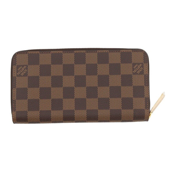 ルイヴィトン 長財布 ダミエ・エベヌ ジッピー・ウォレット N60046 LOUIS VUITTON ヴィトン 財布 ピンク ラウンドファスナー