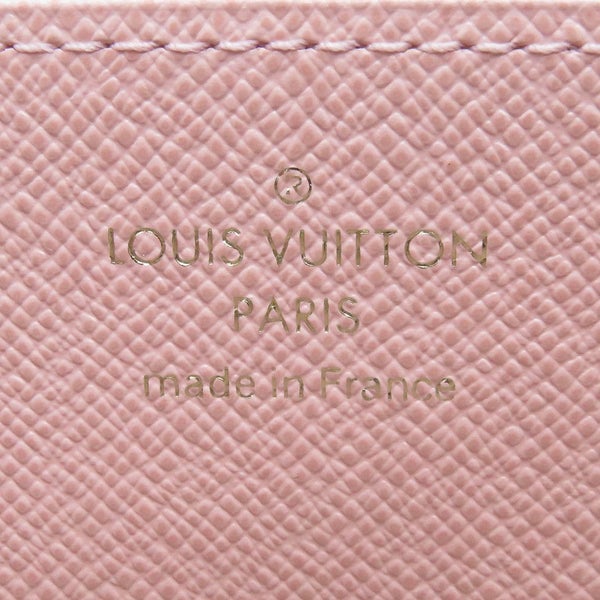 ルイヴィトン 長財布 ダミエ・エベヌ ジッピー・ウォレット N60046 LOUIS VUITTON ヴィトン 財布 ピンク ラウンドファスナー