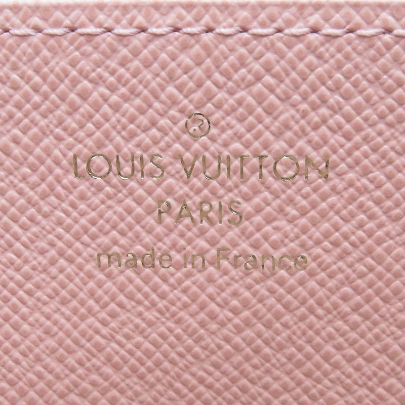 ルイヴィトン 長財布 ダミエ・エベヌ ジッピー・ウォレット N60046 LOUIS VUITTON ヴィトン 財布 ピンク ラウンドファスナー