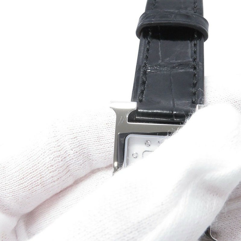 エルメス Hウォッチ HH1.210 HERMES 腕時計 スパークリングホワイトラッカー文字盤 11Pダイヤ