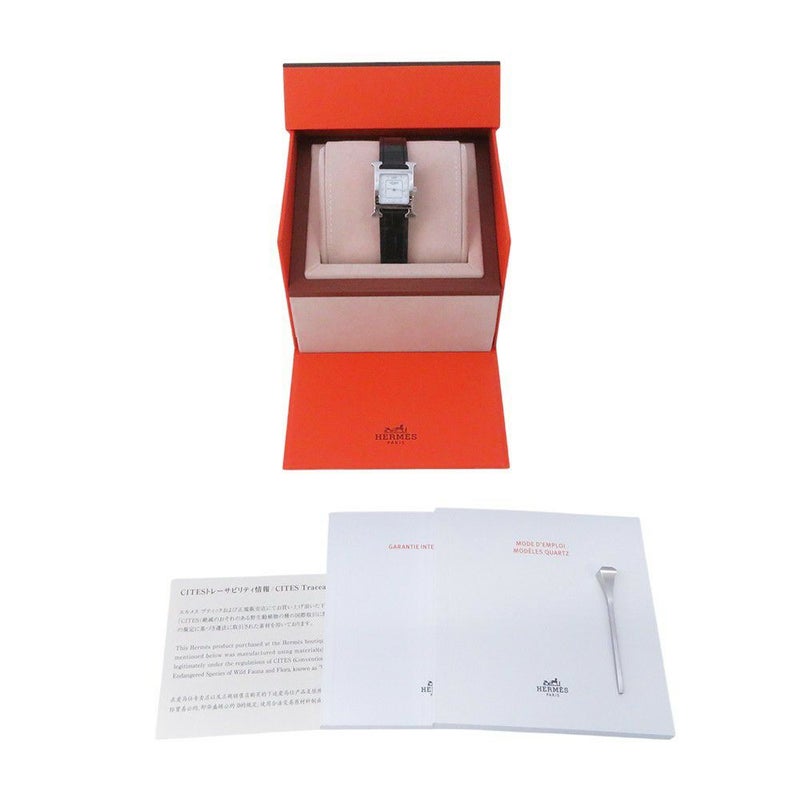 エルメス Hウォッチ HH1.210 HERMES 腕時計 スパークリングホワイトラッカー文字盤 11Pダイヤ