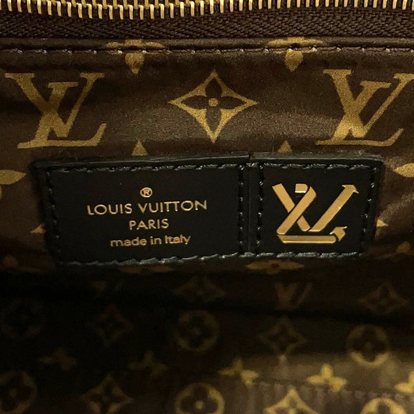 ルイヴィトン トートバッグ リサイクルメタリックナイロン/モノグラム オンザゴーMM M21069 LOUIS VUITTON 黒 ブラック