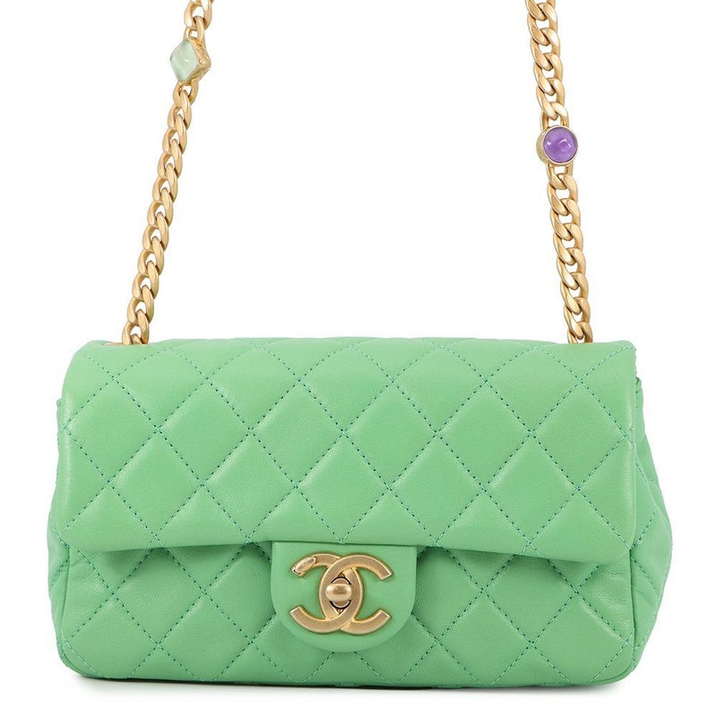 シャネル チェーンショルダーバッグ ミニ マトラッセ 20 ココマーク ラムスキン A69900 CHANEL