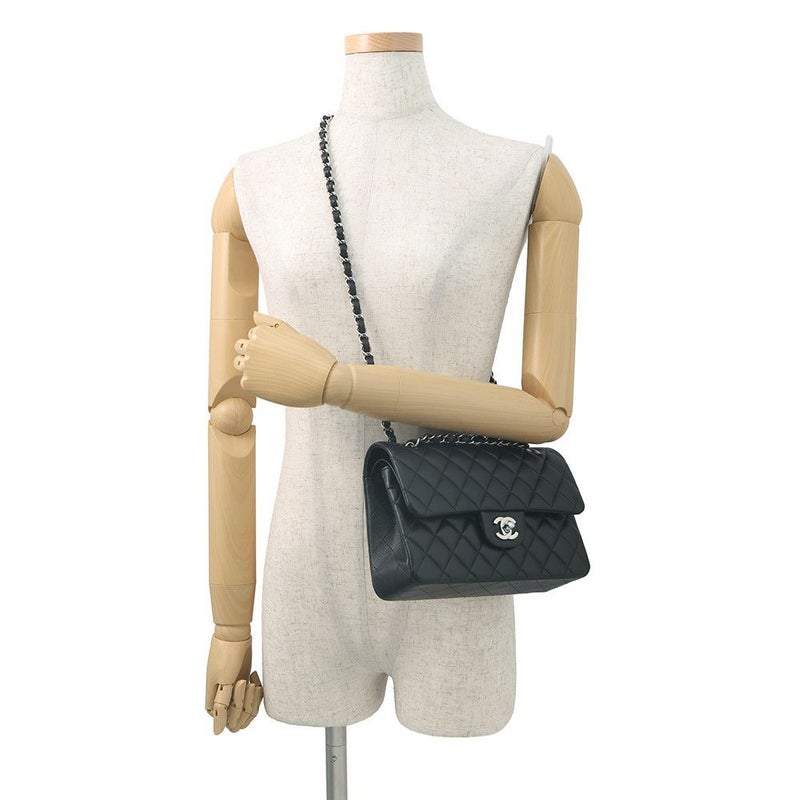 シャネル チェーンショルダーバッグ マトラッセ23 ココマーク ダブルチェーン ラムスキン A01113 CHANEL バッグ 黒