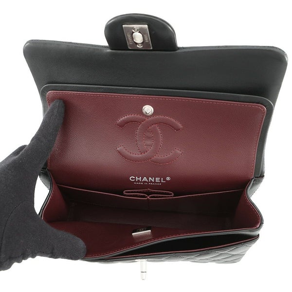 シャネル チェーンショルダーバッグ マトラッセ23 ココマーク ダブルチェーン ラムスキン A01113 CHANEL バッグ 黒