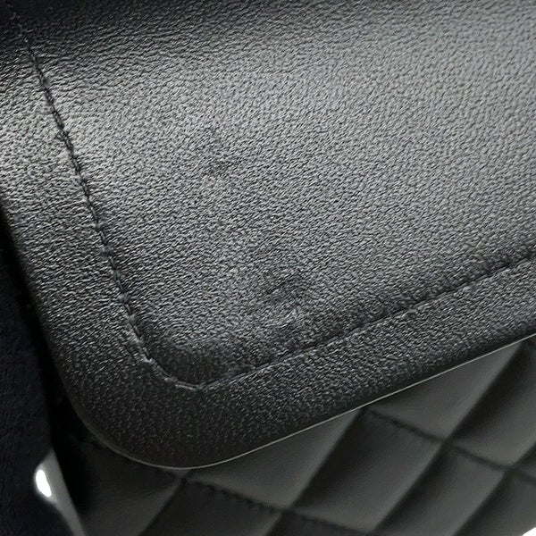 シャネル チェーンショルダーバッグ マトラッセ23 ココマーク ダブルチェーン ラムスキン A01113 CHANEL バッグ 黒