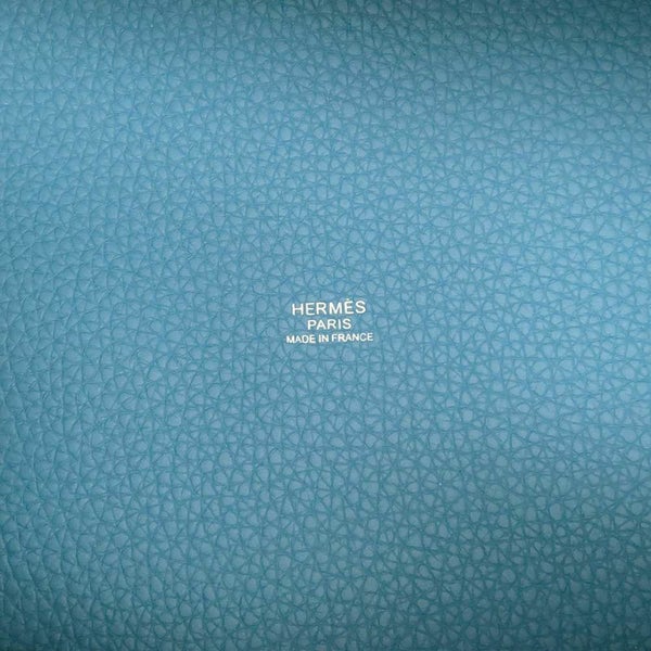 エルメス ハンドバッグ ピコタンロックMM ニューブルージーン/シルバー金具 トリヨンクレマンス W刻印