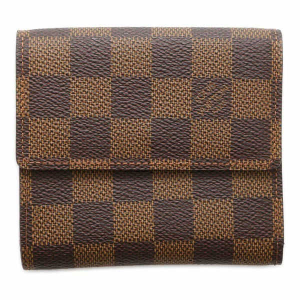 ルイヴィトン 財布 ダミエ・エベヌ ポルトフォイユ・エリーズ N61654 LOUIS VUITTON ヴィトン Wホック 三つ折り財布