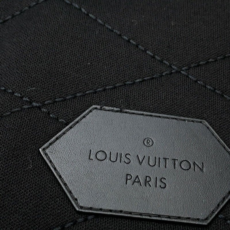 ルイヴィトン ジャケット ステンシルエフェクトモノグラム フード付き レディースサイズXS LOUIS VUITTON 黒 ブラック 白 アウター