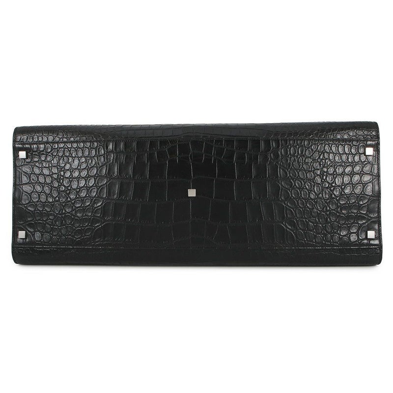 サンローランパリ トートバッグ マンハッタン クロコ型押しレザー 554039 SAINT LAURENT PARIS 黒