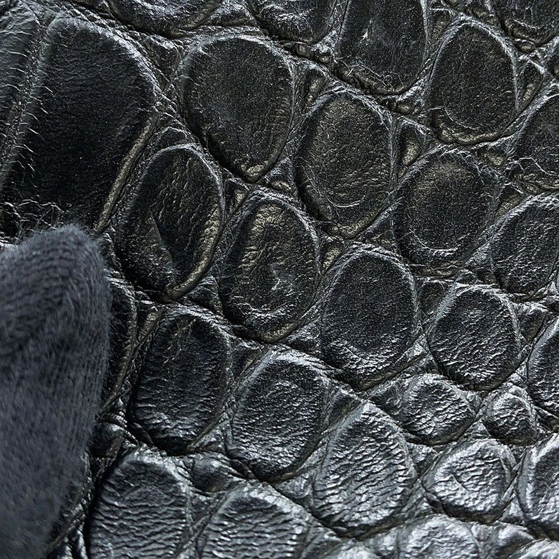 サンローランパリ トートバッグ マンハッタン クロコ型押しレザー 554039 SAINT LAURENT PARIS 黒